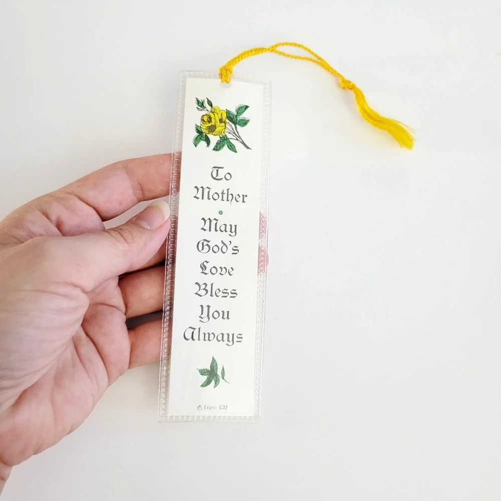 Vintage 70s God Bless Mother Bookmark St. Patrick's Cathedral New York Frano C32